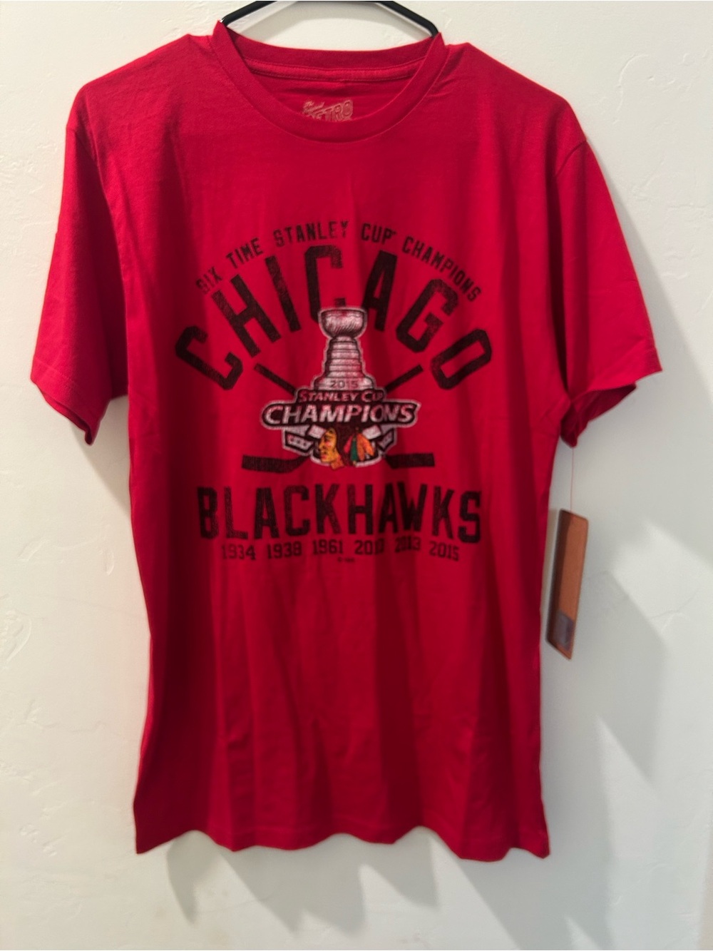 Original Retro Brand Red Chicago Blackhawks Graphic Tee, size medium